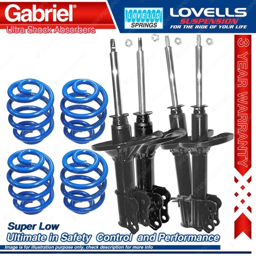 F+R Super Low Gabriel Ultra Shocks + Coil Springs for Ford Telstar AT AV 92-96