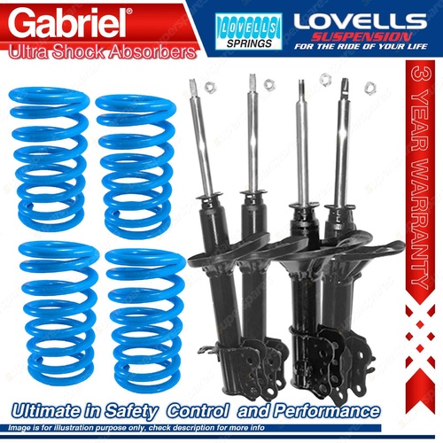 Front Rear HD STD Gabriel Ultra Shocks + Coil Springs for Mazda 626 GE V6