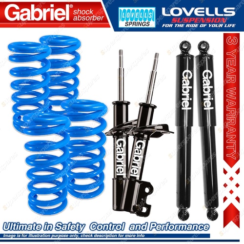 F + R Super Low Gabriel Ultra Shocks Coil Springs for Holden Statesman VR VS