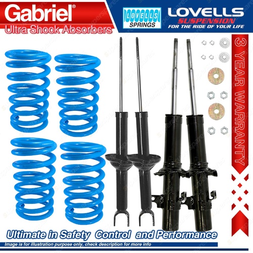 Front Rear HD STD Gabriel Ultra Shocks + Coil Springs for Honda Accord CA