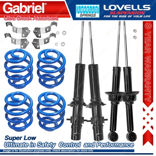 F + R Super Low Gabriel Ultra Shocks + Coil Springs for Honda CRX ED9 S100001