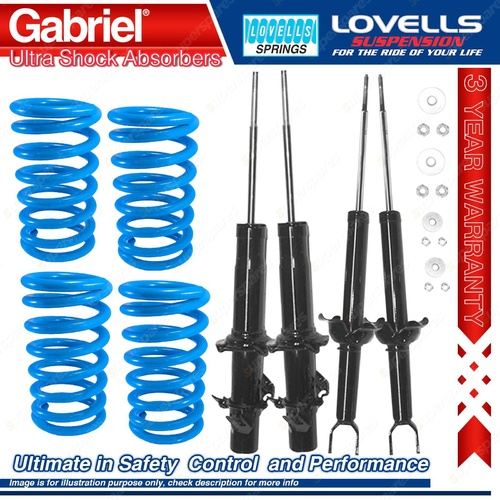 Front Rear HD STD Gabriel Ultra Shocks + Coil Springs for Honda Accord CD