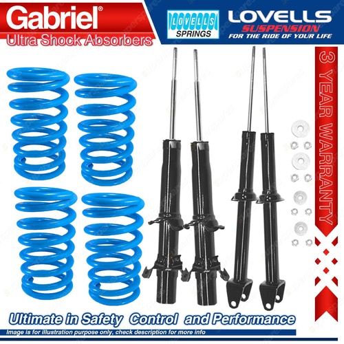 Front Rear Gabriel Ultra Shocks + Coil Springs for Honda Prelude BA8 BB1 BB2