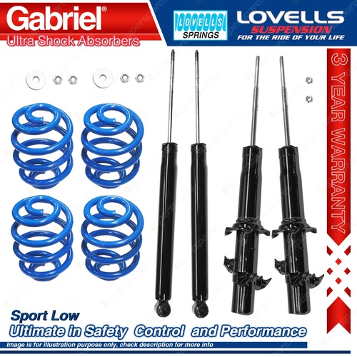 F + R Sport Low Gabriel Ultra Shocks + Coil Springs for Honda Odyssey RA1 RA3