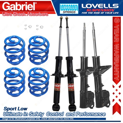 F+R Sport Low Gabriel Ultra Shocks Coil Springs for Mitsubishi Lancer CC Sedan