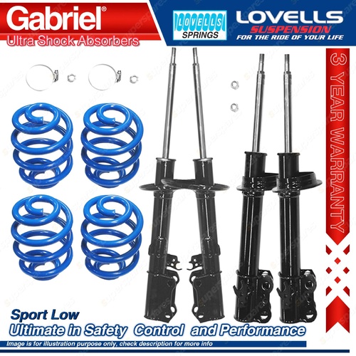 F + R Sport Low Gabriel Ultra Shocks Coil Springs for Toyota Camry SDV10R VDV10R