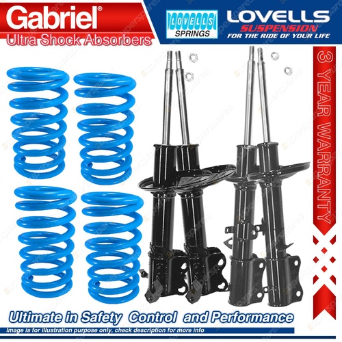 Front Rear Gabriel Ultra Shocks + Coil Springs for Toyota Corolla AE101 AE102