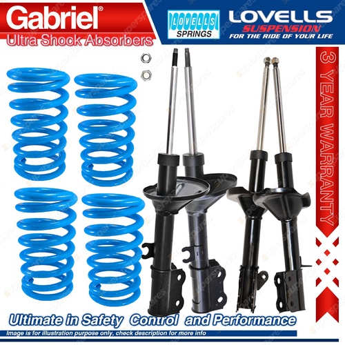 Front Rear HD STD Gabriel Ultra Shocks + Coil Springs for Kia Shuma AFB