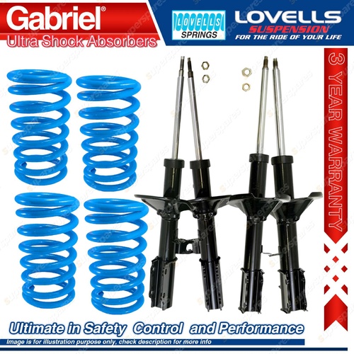 Front Rear HD STD Gabriel Ultra Shocks + Coil Springs for Kia Mentor AFA