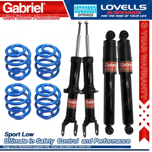 F+R Sport Low Gabriel Ultra Shocks Coil Springs for Ford Falcon BA BF XR8 02-07