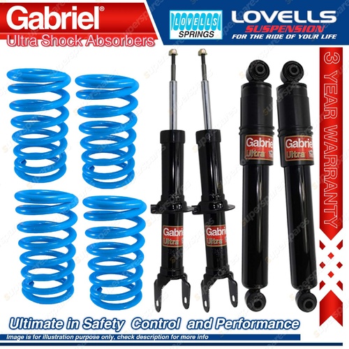 Front Rear Gabriel Ultra Shocks + Coil Springs for Ford Falcon BA BF 02-07