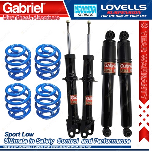 F + R Sport Low Gabriel Ultra Shocks Coil Springs for Ford Falcon BA BF 07-08