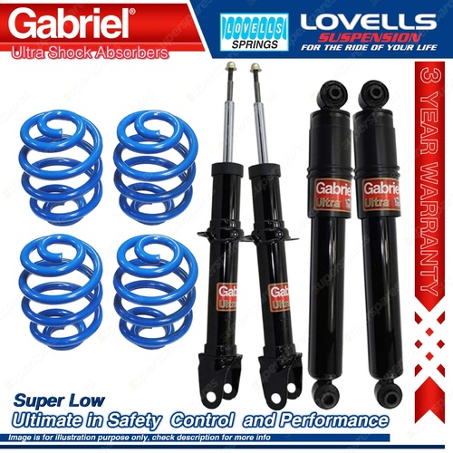 F+R Super Low Gabriel Ultra Shocks + Coil Springs for Ford Falcon BA BF 07-08