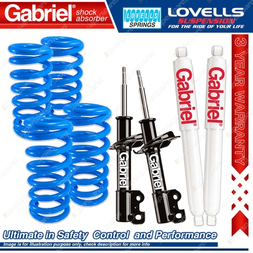 4 Sport Low Gabriel Ultra Shocks + Coil Springs for Ford Falcon AU XR6 XR8 Wagon