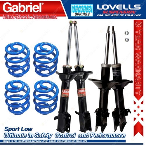 F+R Sport Low Gabriel Ultra Shocks Coil Springs for Subaru Impreza GD9 GDA GDB