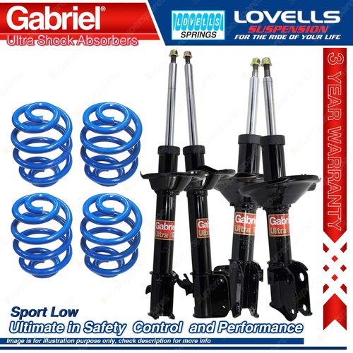 F + R Sport Low Gabriel Ultra Shocks + Coil Springs for Subaru Forester SG9