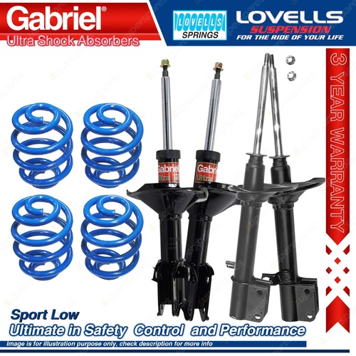 F + R Sport Low Gabriel Ultra Shocks + Coil Springs for Subaru Impreza GC GF