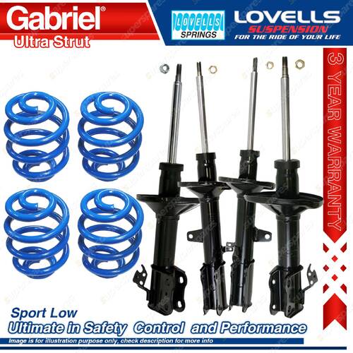 Front Rear Sport Low Gabriel Ultra Shocks Lovells Spring for Toyota Celica ST204