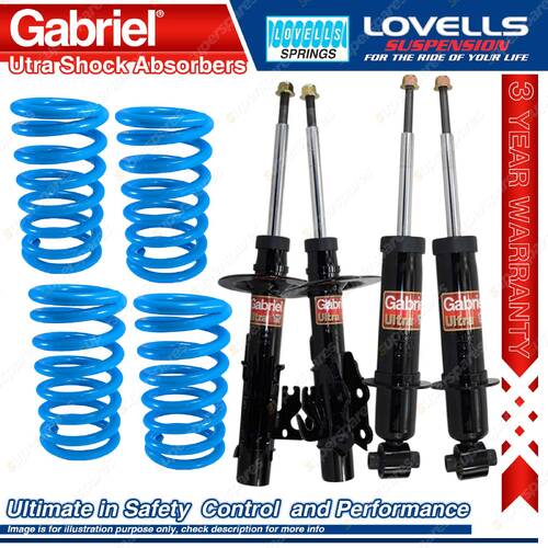 F + R STD Gabriel Ultra Shocks + Lovells Springs for Holden Commodore Calais VF