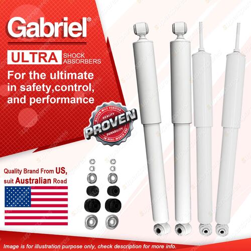 Gabriel Front + Rear Ultra LT Shock Absorbers for Holden GMH Rodeo KB4 KBD4