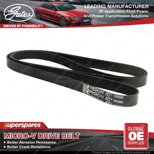 Gates Accessory Drive Belt for Ford Transit 2.4 TD VM 06-ON Length 2683mm