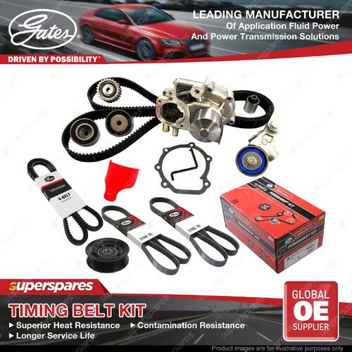 Gates Timing Belt Kit for Mitsubishi Pajero V45W 3.5L 143KW 3497CC 6G74 99 - 00