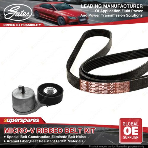 Gates Alt Micro-V Ribbed Belt Kit for Ford Falcon FG BF FGX Territory SX SY SZ