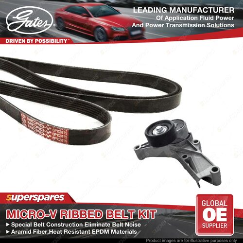 Gates Alt Micro-V Ribbed Belt Kit for Holden Calais VX VY Caprice WK L36 3.8L