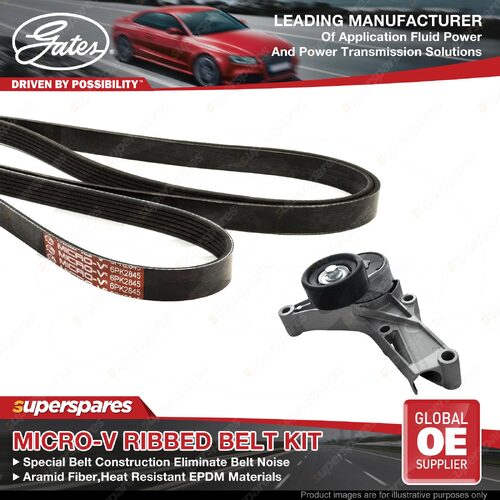 Gates Alt Micro-V Ribbed Belt Kit for Holden Calais VT VX VY Caprice WK WH L67