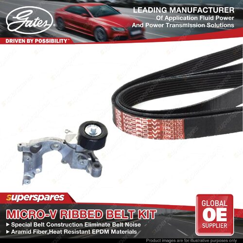 Gates Micro-V Belt Kit for Toyota Hilux GGN15 GGN25 GGN120 GGN125 1GR-FE 4.0L