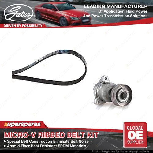 Gates Micro-V Belt Kit for Daewoo Lacetti Leganza KLAV 69 Nubira Rezzo Tacuma