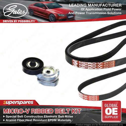 Gates Alt Micro-V Ribbed Belt Kit for Chrysler PT Cruiser EDZ EDZ 2.4L 105kW