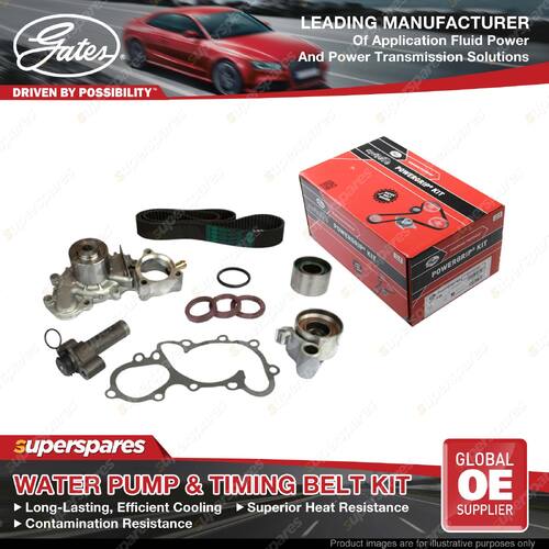 Gates Water Pump & Timing Belt Kit for Toyota Granvia Hilux VZN167 VZN172