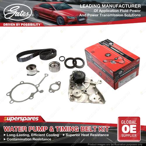 Gates Water Pump & Timing Belt Kit for Mazda 626 GD GV B-Series B2200 Telstar GD