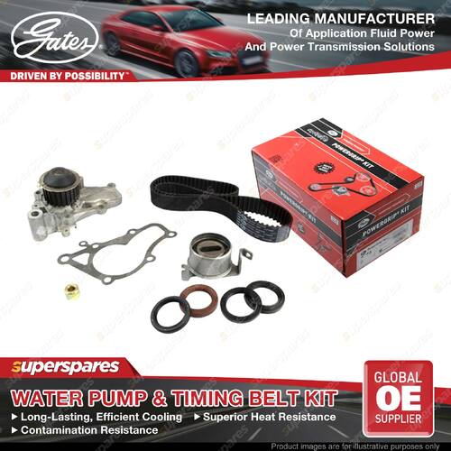 Gates Water Pump & Timing Belt Kit for Mitsubishi Lancer CC CD CA4A Libero Colt