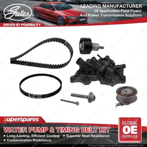 Gates Cam Water Pump & Timing Belt Kit for Skoda Fabia NJ3 NJ5 Octavia Yeti 5L