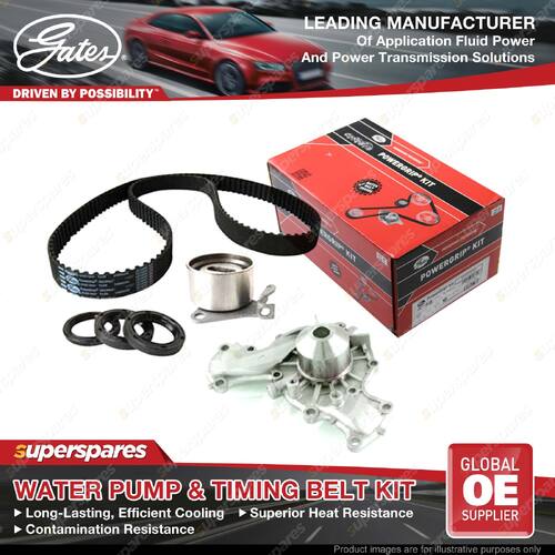 Gates Water Pump & Timing Belt Kit for Mitsubishi Shogun V23W V43W 3.0L