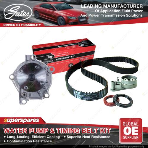 Gates Water Pump & Timing Belt Kit for Holden Jackaroo UBS17 Rodeo TFR17 TFS17