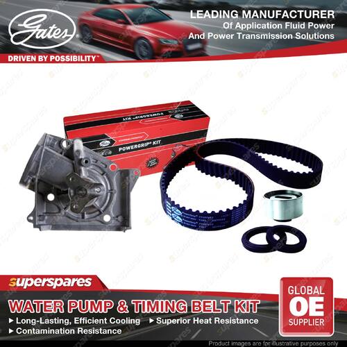 Gates Water Pump & Timing Belt Kit for Ford Capri SA Festiva WA WB WD WF Laser