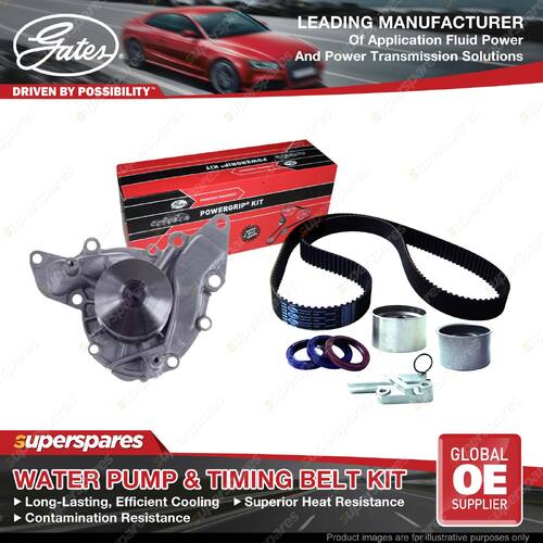 Gates Water Pump & Timing Belt Kit for Mitsubishi Verada KH 3.5L 1999-2000