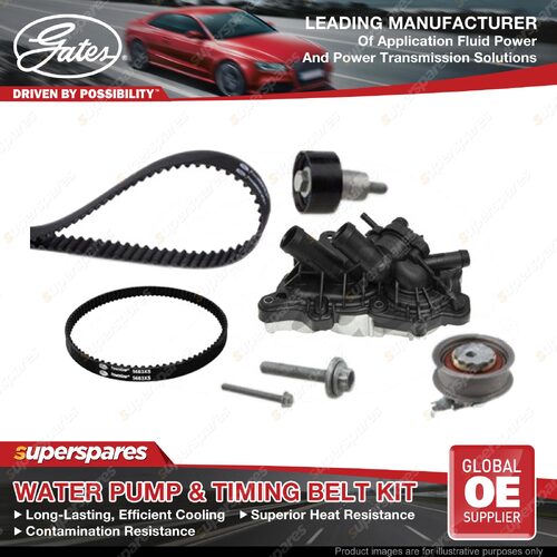 Gates Water Pump & PowerGrip Timing Belt Kit for Seat Ateca KH7 1.4L TSi 16-On