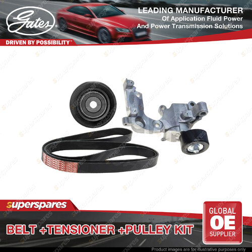 Gates Belt & Tensioner & Upper Pulley for Toyota Prado GRJ120 Hilux Surf GRN215