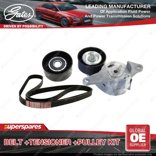 Gates Belt & Tensioner Kit & Pulley for Holden Commodore VE Caprice WM 3.0L 3.6L