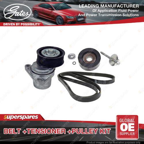 Gates Belt & Tensioner Kit & Pulley for Mazda 3 BK14 2.3L 6 GG89 Atenza Axela