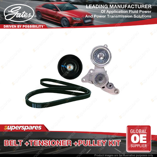 Gates Belt & Tensioner & Pulley for Toyota Hilux KUN16 KUN26 3.0L 2005-2015