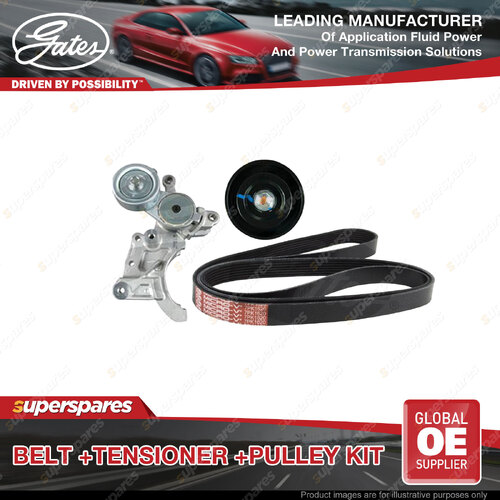 Gates Belt & Tensioner & Pulley for Toyota Landcruiser Prado KDJ150 3.0L