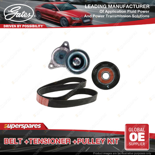 Gates Belt & Tensioner Kit & Pulley for Mazda 3 BK12 BK14 6 GG12 GG14 GY19 2.0L