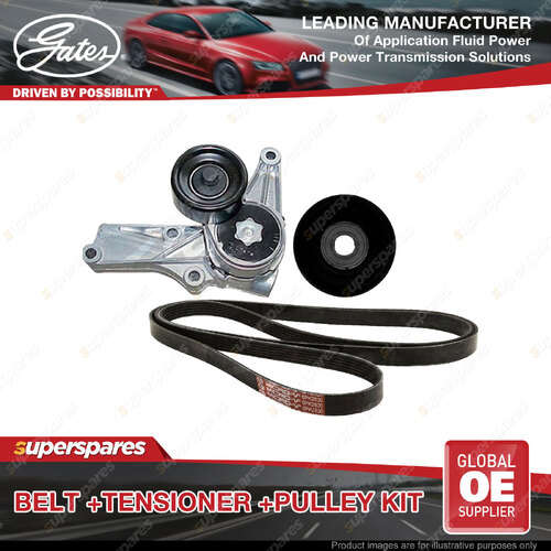 Gates Belt & Tensioner & Pulley for Holden Commodore VT 3.8L 147kW 1997-2000