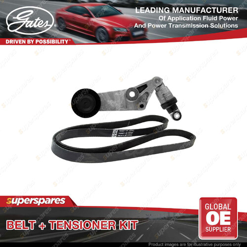 Gates Belt & Tensioner Kit for Toyota Corolla ZZE112 Wish ZNE14G 1.6L 1.8L