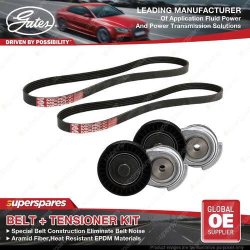 Gates Belt & Tensioner Kit for Audi A6 4FH 4F2 4F5 3.0L 213kW CAJA 2008-2011